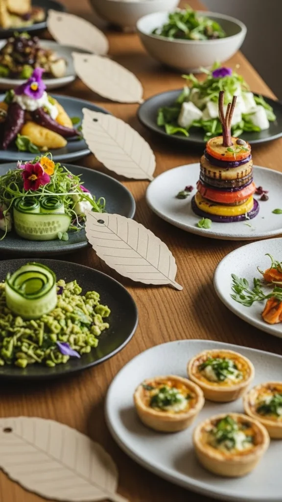 Leaf-Shaped Buffet Tags