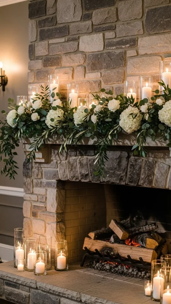 Christmas Fireplace Display