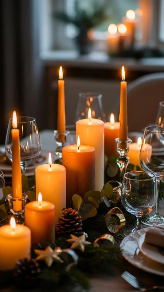 Holiday Candle Centerpieces