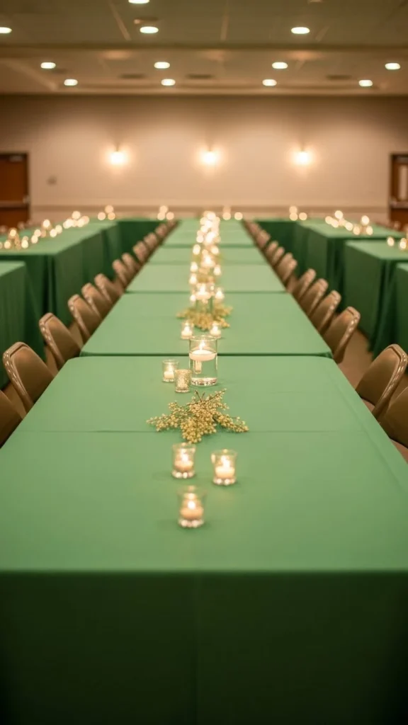 Green Tablecloth Base Setup