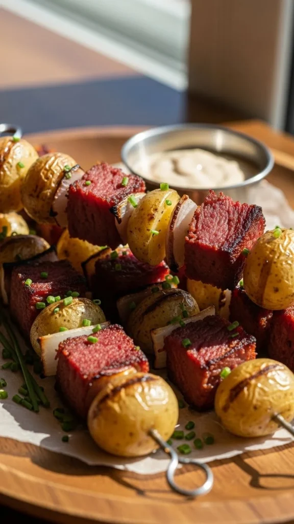 Corned Beef Hash Skewers