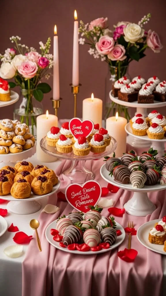 Sweet Dessert Table Romance