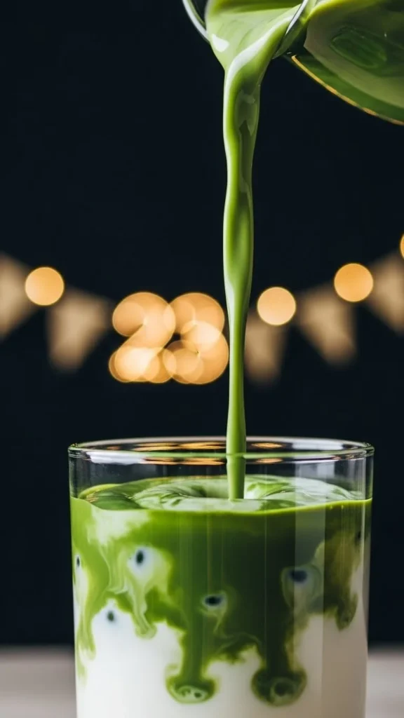 Matcha Milk Pour