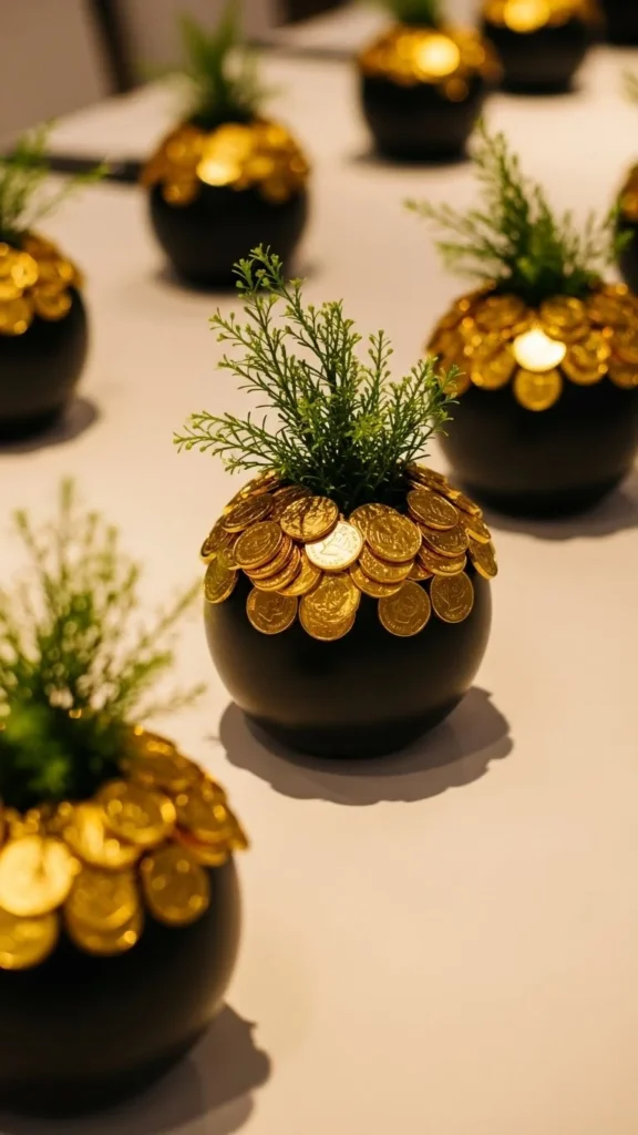 Pot of Gold Table Centerpieces