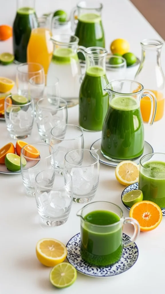 Green Mocktail Mixing Station