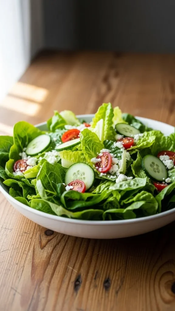 Simple Green Salad with Creamy Dressing