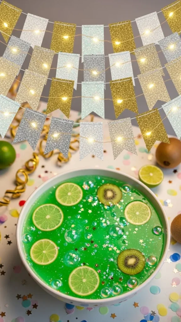 Green Fruit Punch Bowl