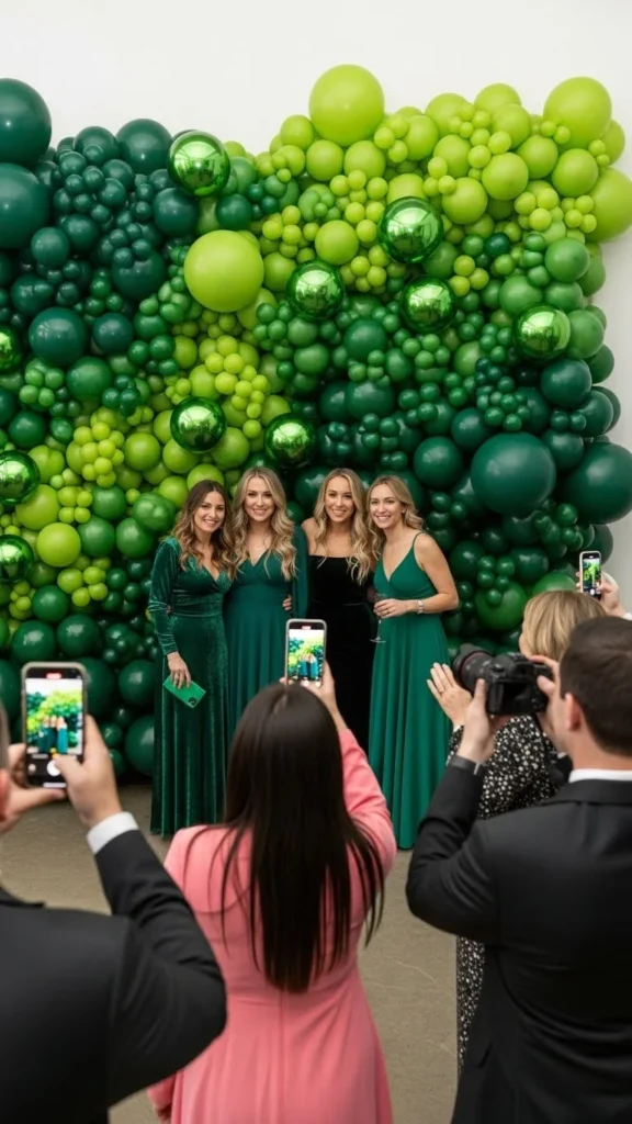 Green Balloon Wall