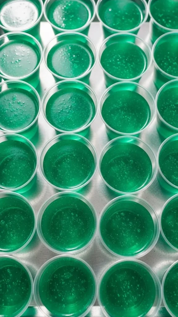 Green Gelatin Cups