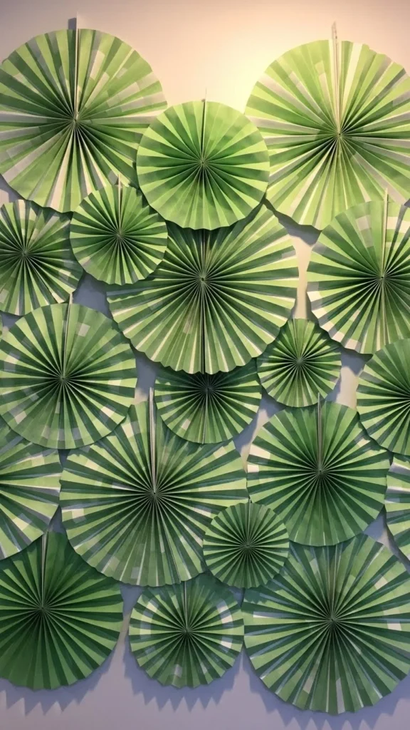 Turn Paper Fans Into Wall Clusters