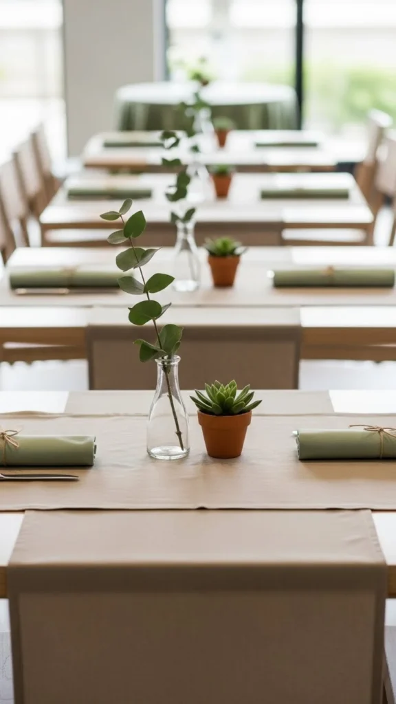 Neutral Base with Green Accents