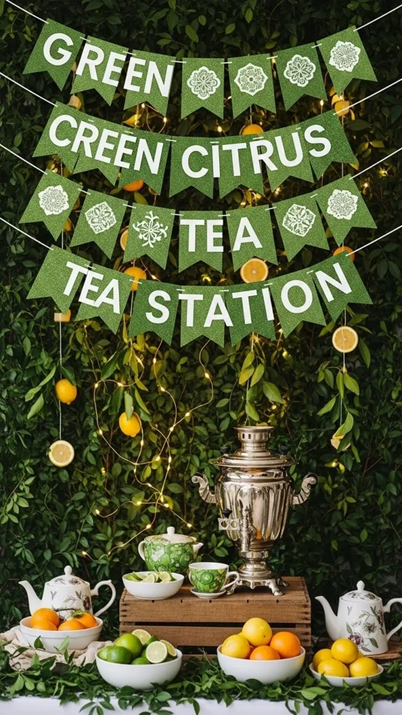 Green Citrus Tea Station