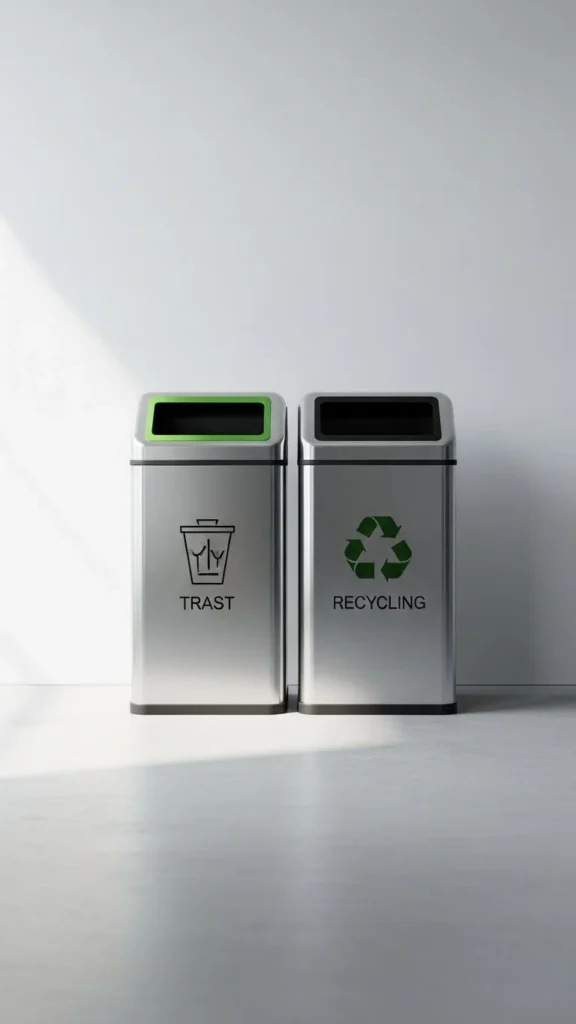 Trash and Recycling Stations