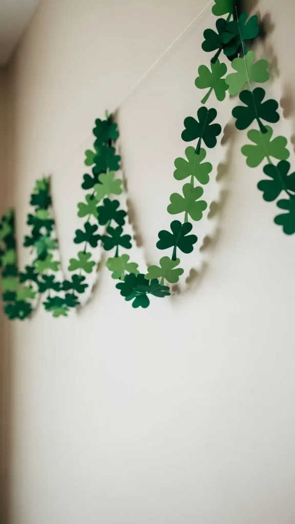 DIY Shamrock Garland Walls