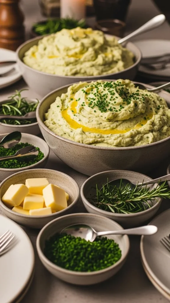 Green Mashed Potato Bar