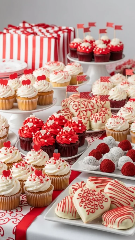 Red & White Dessert Table