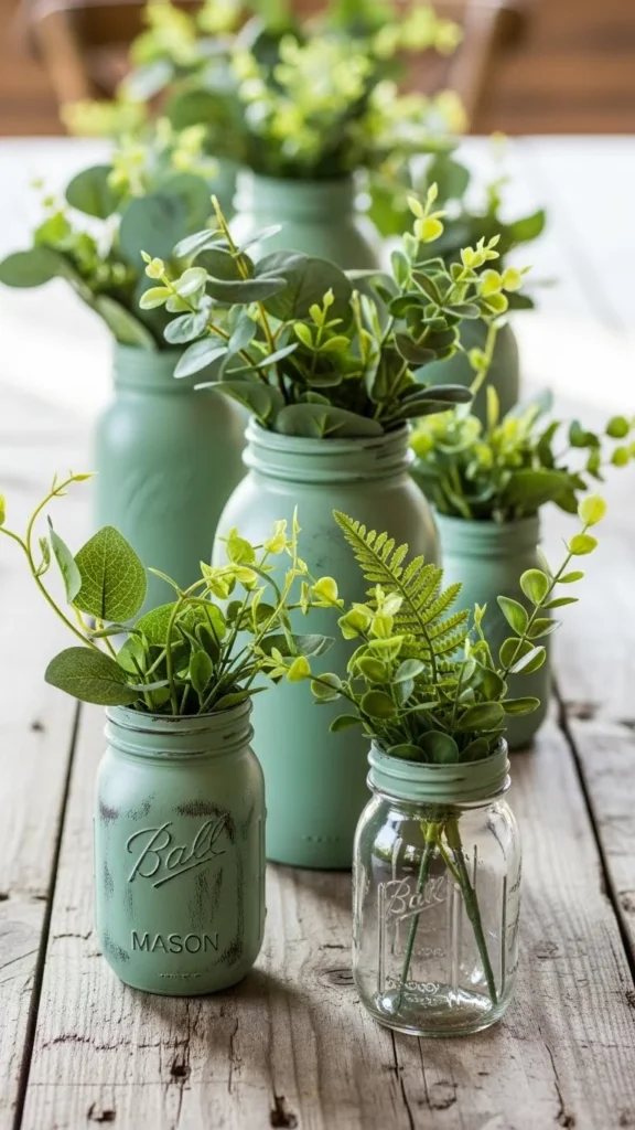 Green Centerpiece Jars