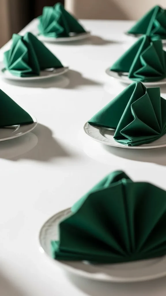 Green Napkin Folding