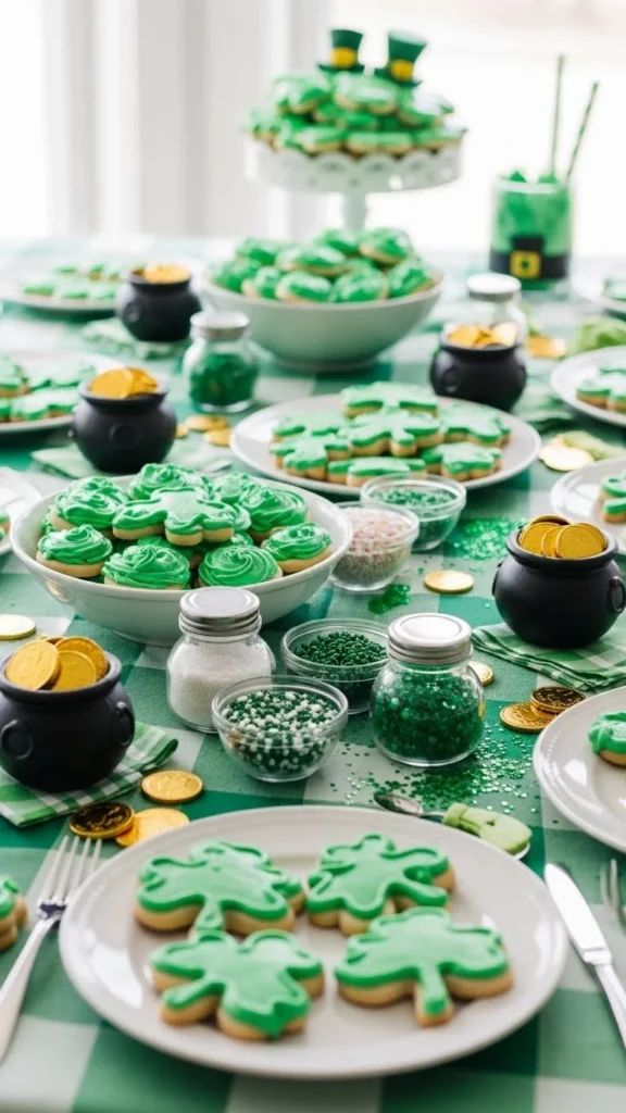 Green Snack Decorating Table