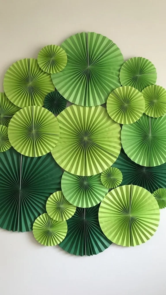 Wall-Mounted Paper Fan Displays