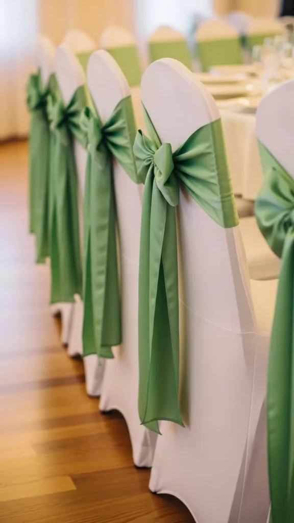 Chair Sashes Made From Ribbon