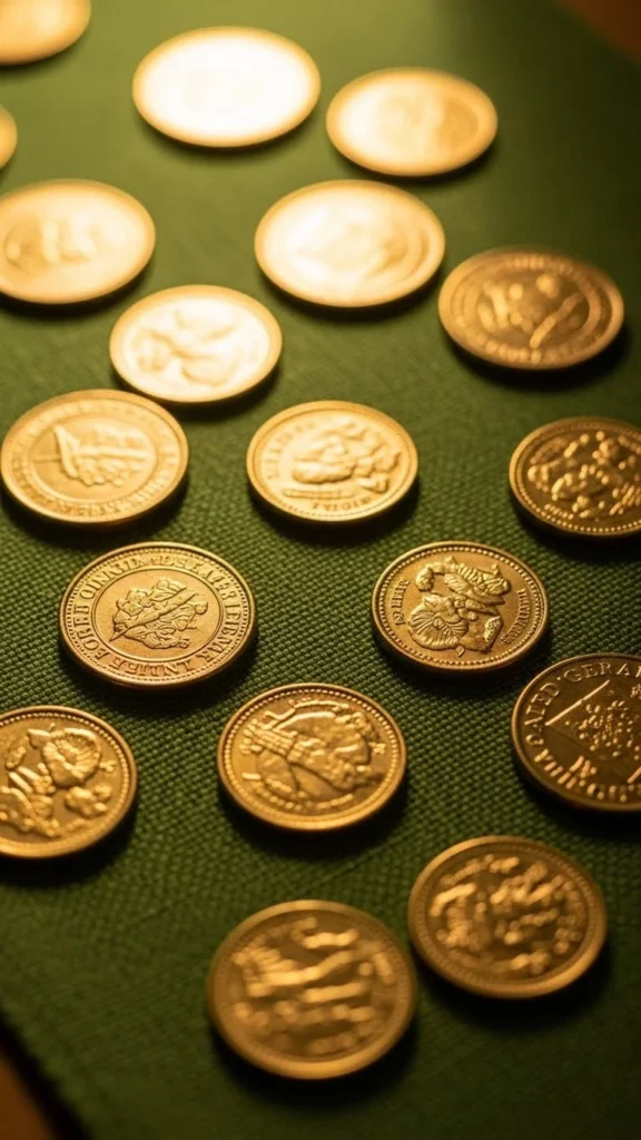 DIY Gold Coin Table Scatter