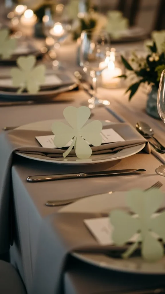 DIY Paper Clover Place Cards