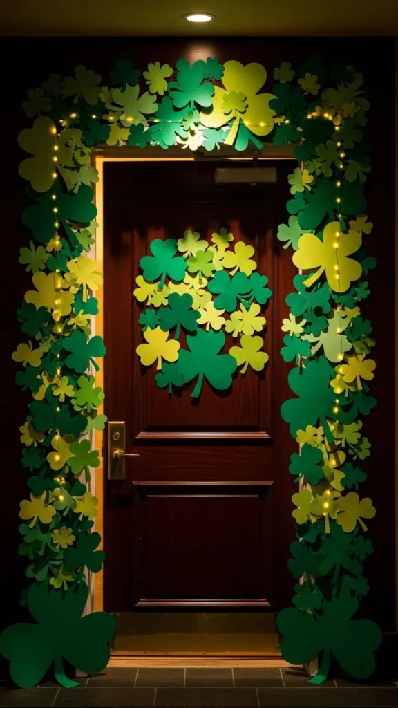 Entry Door Decor With Paper Cutouts
