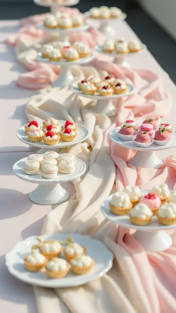 Fabric Draped Dessert Tables