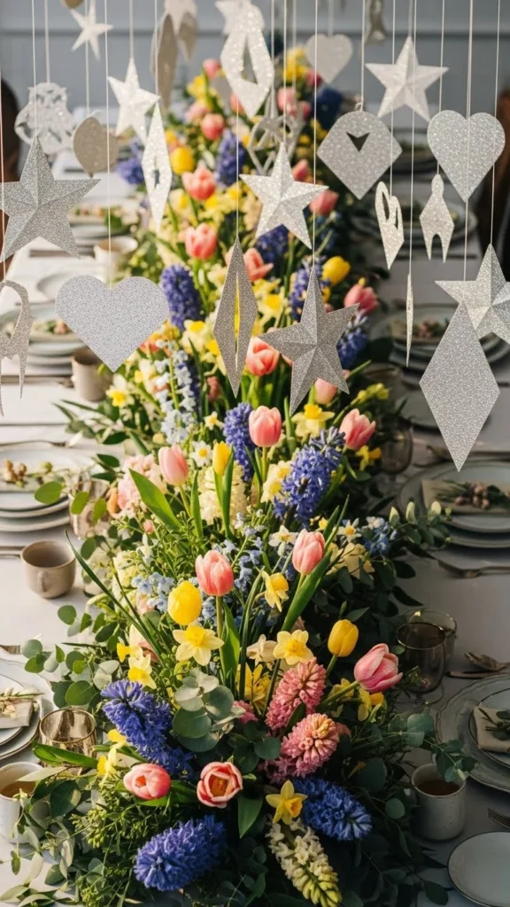 Floral Runner Made From Loose Stems