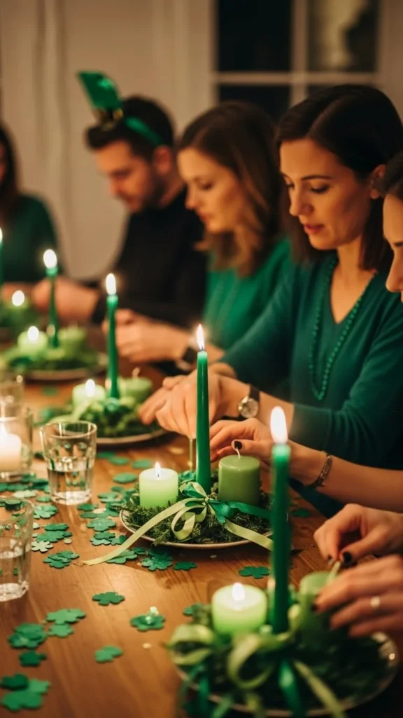 Green Candle Centerpiece Build