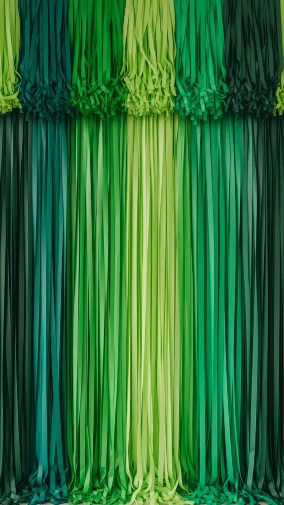 Green Streamers for Back Walls