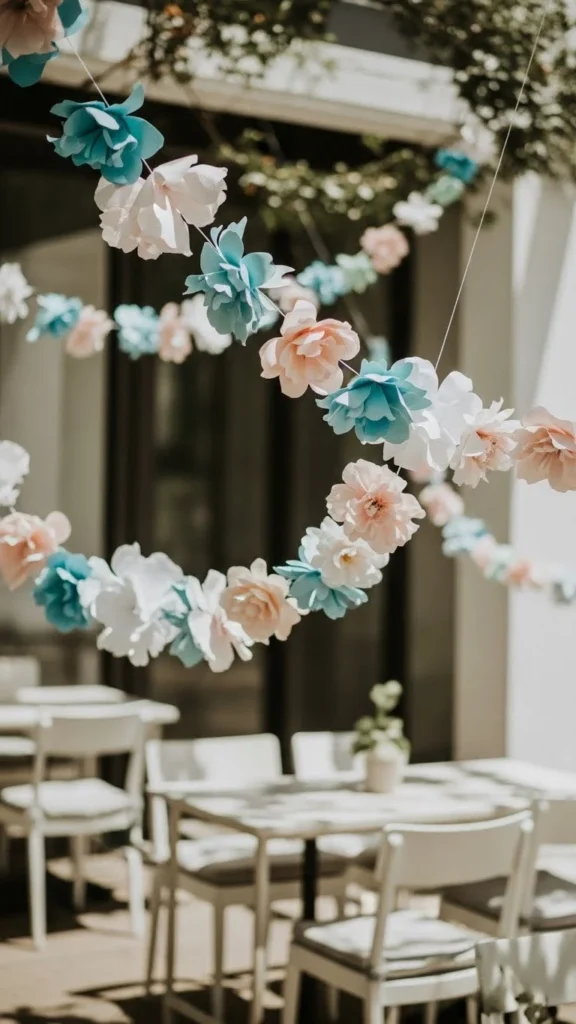 Hanging Paper Floral Garlands