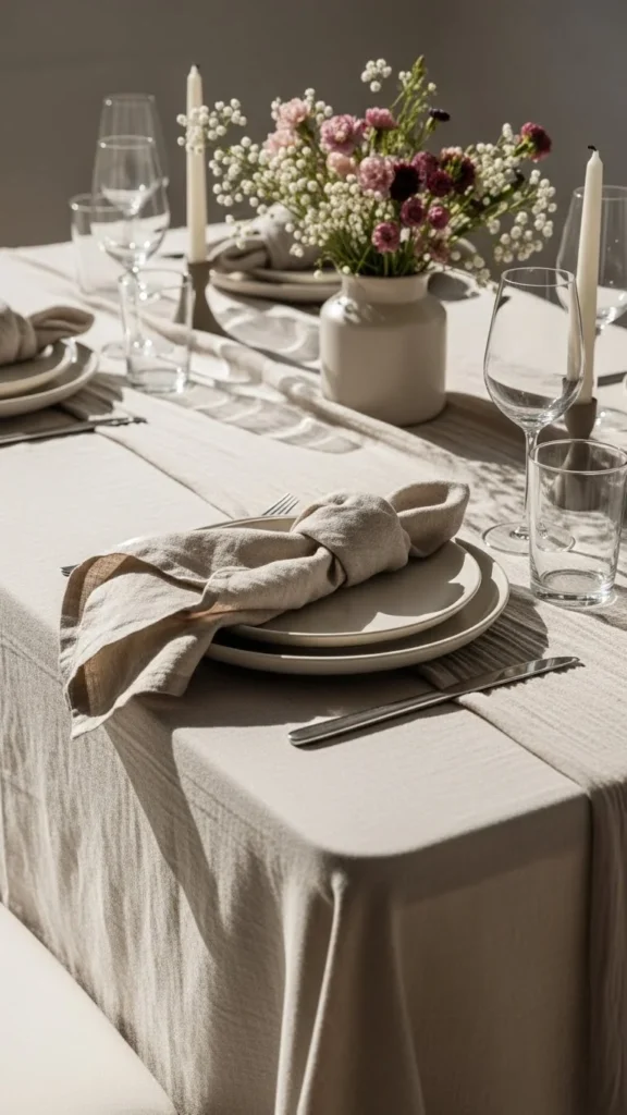 Layered Linen Table Settings