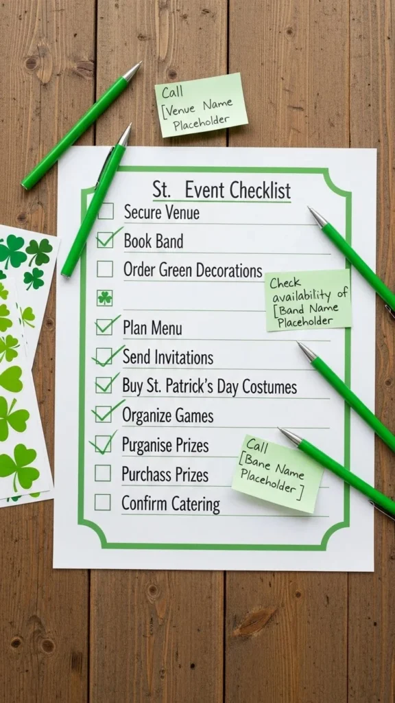 Printable Event Checklist