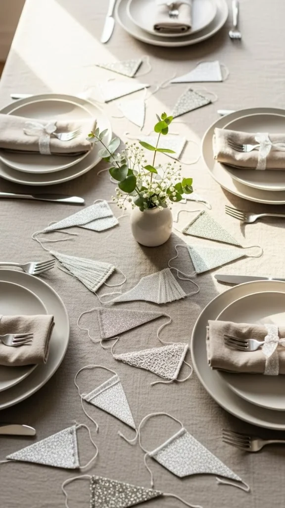 Soft Linen and White Ceramic Layers