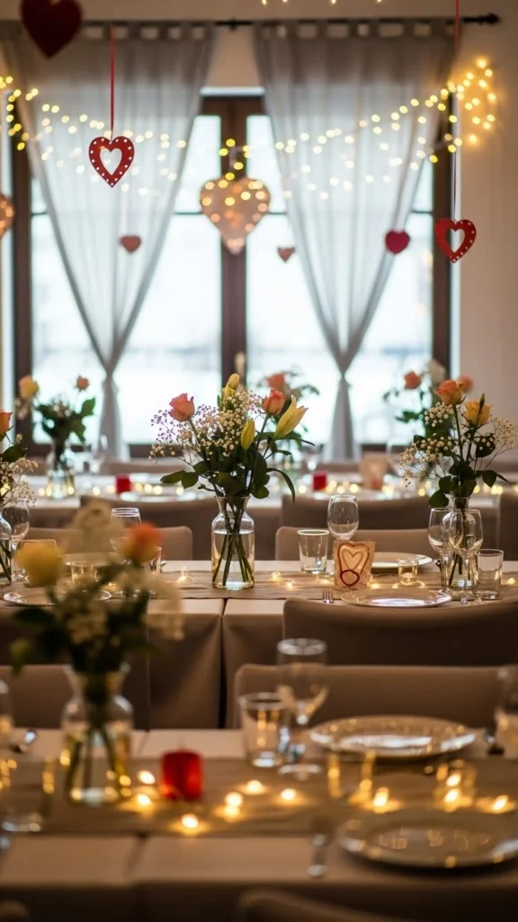 valentines day event setup